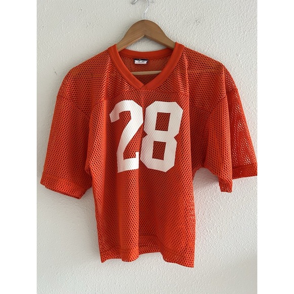 Rawlings Tops - Rawlings Vintage Mesh Knit Orange Jersey 28 Size Large Youth Sporty